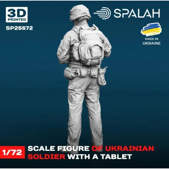 Spalah 25572 1/72 Figure Ukrainian Soldier With A Tablet Resin Model Kit