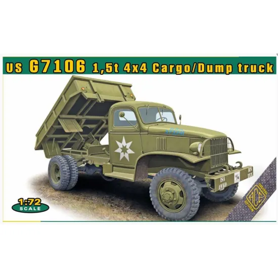 Ace 72600 1/72 Us G7106 1/5t 4/4 Cargo/Dump Truck Plastic Model Kit