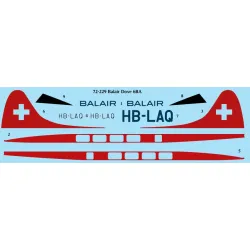 26decals 72-229 1/72 Balair De Havilland Dove Amodel Kit Laser Decal