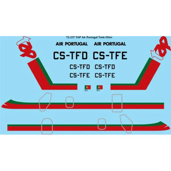 26decals 72-237 1/72 Tap Air Portugal Twin Otter Laser Decal