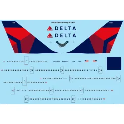 26decals 200-36 1/200 Delta New Boeing 747-400 Laser Decal