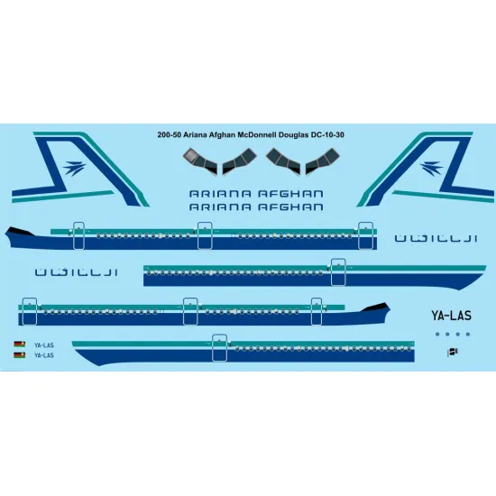 26decals 200-50 1/200 Ariana Dc-10-30 Laser Decal