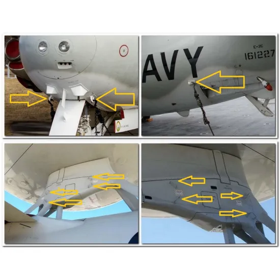 Cat4-r48114 1/48 E-2 Hawkeye Aux-antennas And Tie-down Points