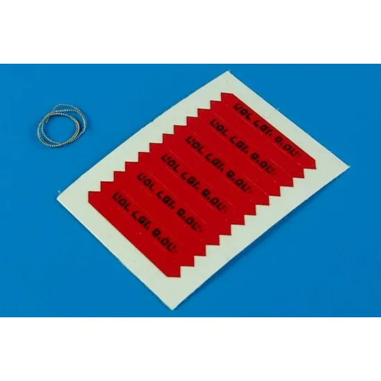 Aerobonus 320011 1/32 Decal Remove Before Flight Flags Idf Black Lettering