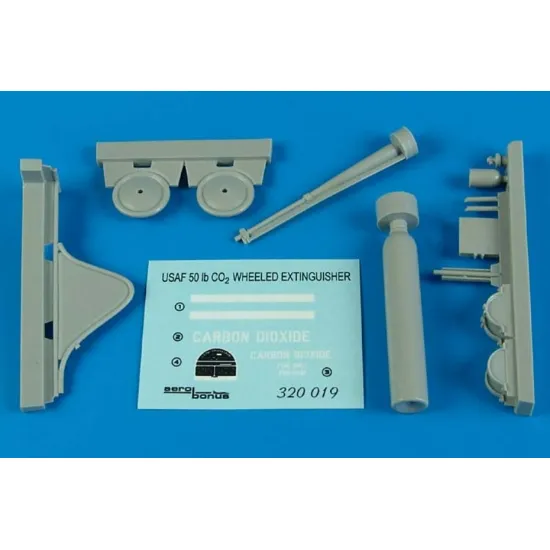 Aerobonus 320019 1/32 Dummy Resin Usaf Flightline 50 Lb Co2 Extinguisher Wheeled