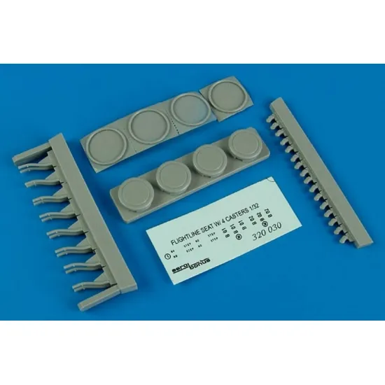 Aerobonus 320030 1/32 Flightline Seat With 4 Casters Resin Kit