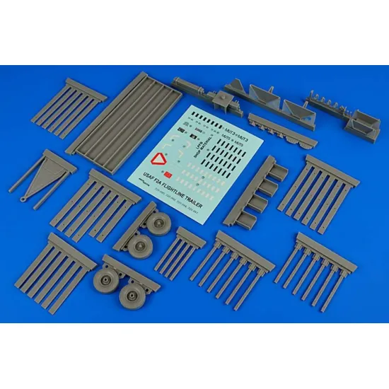 Aerobonus 320090 1/32 Usaf F-2aflightline Trailer Steel Platform With Racks