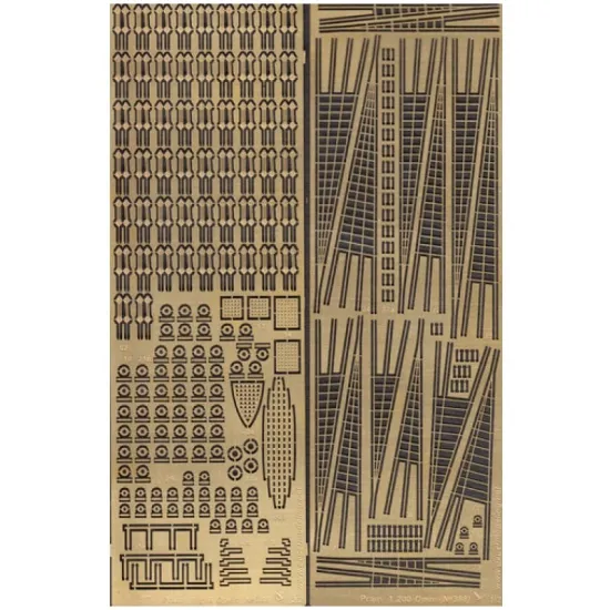 Orel388/1 1/200 Photo-etching For Paper Model Flat-bottomed Vessel Of The Boulogne Flotilla