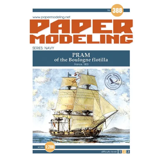 Orel388/1 1/200 Photo-etching For Paper Model Flat-bottomed Vessel Of The Boulogne Flotilla