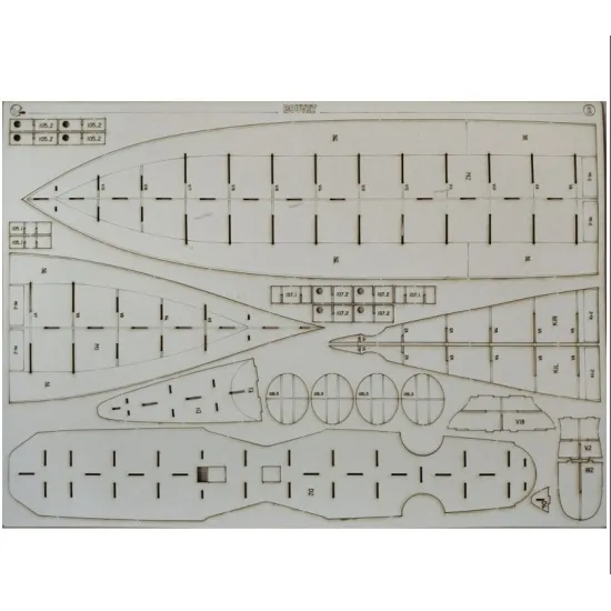 Orel385/2 1/200 Laser Cutting For Paper Model Bouvet