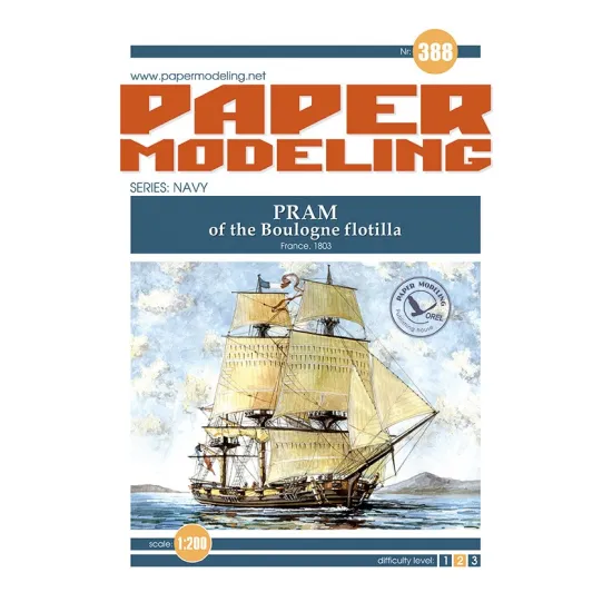 Orel388/3 1/200 Wooden Decks For Paper Model Flat-bottomed Vessel Of The Boulogne Flotilla