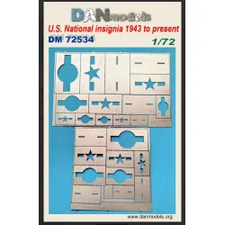 Dan Models 72534 1/72 Stencil For Applying Ammunition For Us Airmen From 1943 To The Present Day Ww2