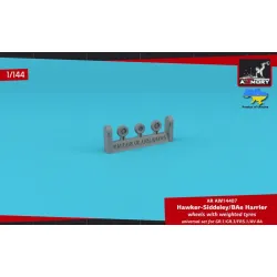 Armory Ar-aw14407 1/144 Hs Harrier Gr 1/Gr.3/Frs 1/Av-8a Wheels W/Weighted Tyres
