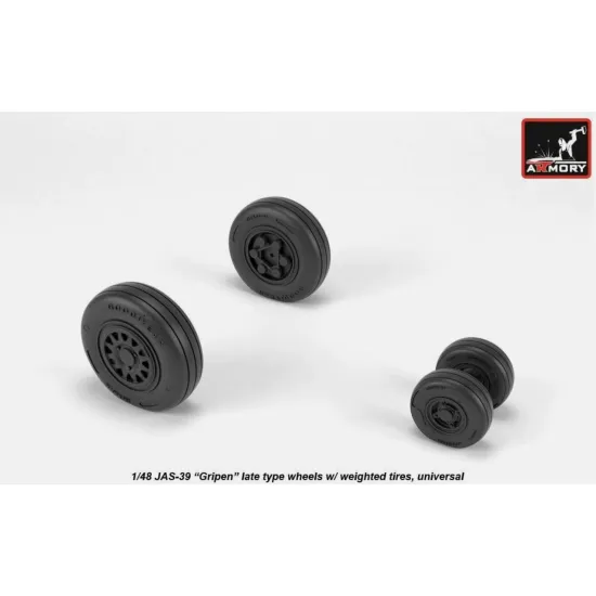 Armory Aw48504 1/48 Jas-39 Gripen Wheels W/ Weighted Tires Late