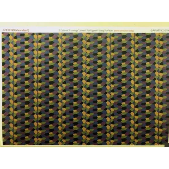 Aviattic Att32149 1/32 5 Color Lozenge Joined Bolts Upper Surface Same Direction
