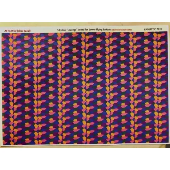 Aviattic Att32150 1/32 5 Color Lozenge Joined Bolts Lower Surface Same Direction