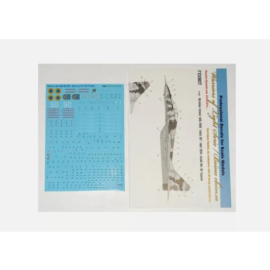 Foxbot 72-027a 1/72 Mikoyan Mig-29ub Ukranian Air Forces Decals With Masks
