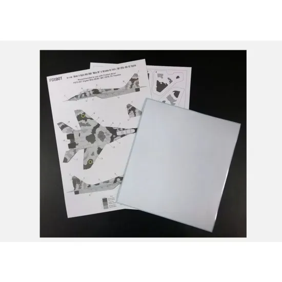 Foxbot 72-027a 1/72 Mikoyan Mig-29ub Ukranian Air Forces Decals With Masks