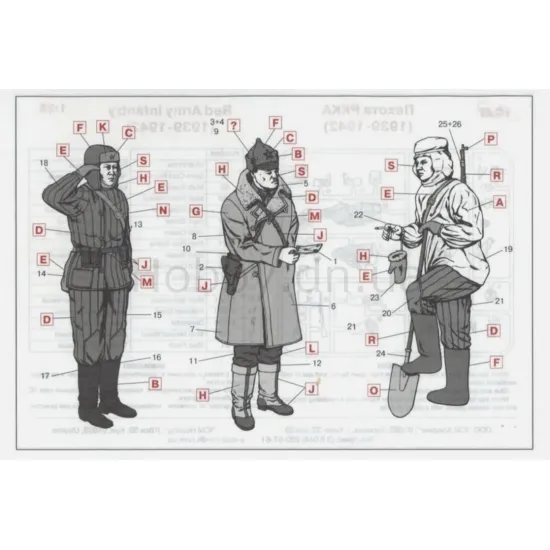 Icm 35051 1/35 Soviet Red Army Infantry 1939-1942 Wwii Plastic Model Kit