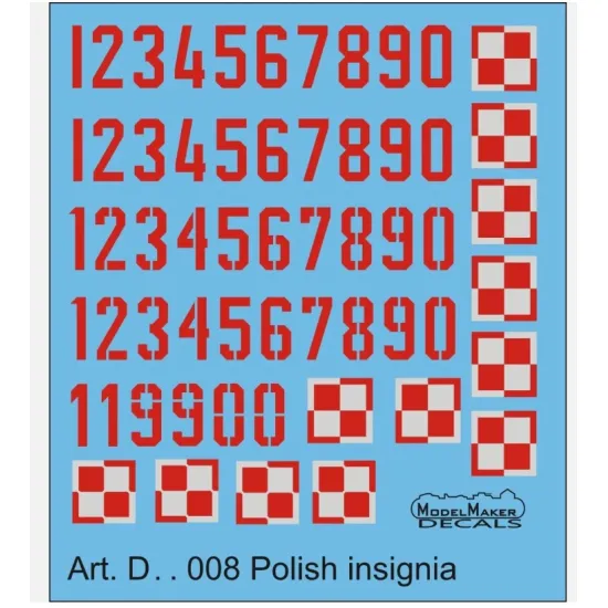 Modelmaker D144008 1/144 Mig-21 Polish Insignia Aircraft Decal