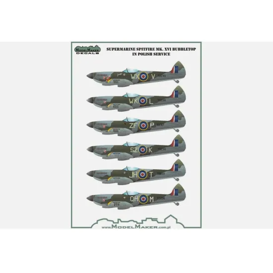 Modelmaker Md32066 1/32 Supermarine Spitfire Mk Xvi Bubbletop In Polish Service