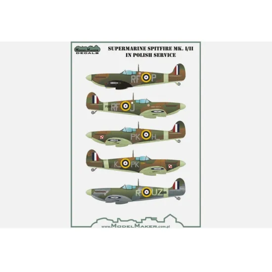 Modelmaker Md32074 1/32 Mask And Decal For Spitfire Mk I/Ii In Polish Service