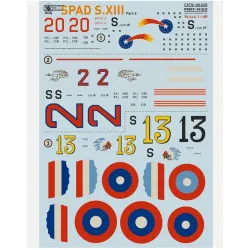 Print Scale 48-245 1/48 Spad Xlll Part 2 Decal For Aircraft