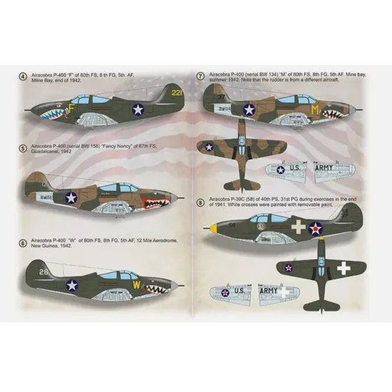 Print Scale 72-485 1/72 Bell P-39 Airacobra Decal For Aircraft