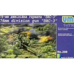 Unimodel 208 1/72 Zis-3 76mm Soviet Anti-tank Gun Red Army Ww Ii Um 208
