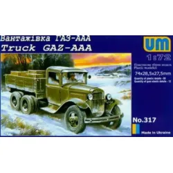 Unimodel 317 1/72 Gaz-aaa Soviet 1 5 Ton Truck Vehicle Wwii Plastic Kit Um 317