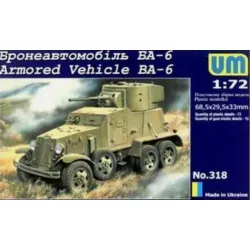 Unimodel 318 1/72 Ba-6 Soviet Armored Vehicle W/ 45mm Gun Ww Ii Um 318