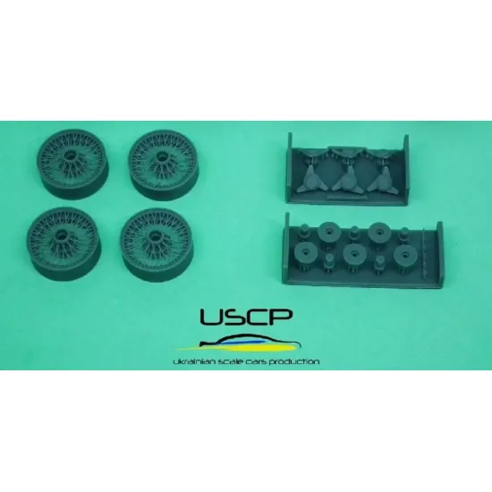 Uscp 24p172t 1/24 15 Inch Aston Martin Db5 Wire Wheels / Rubber Tires Revell