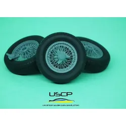 Uscp 24p172t 1/24 15 Inch Aston Martin Db5 Wire Wheels / Rubber Tires Revell