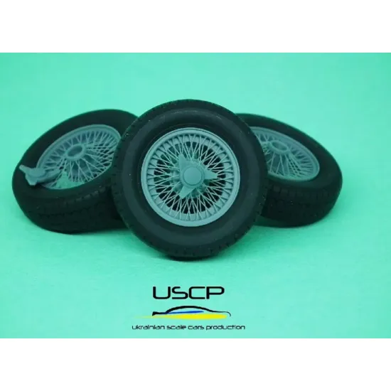 Uscp 24p172t 1/24 15 Inch Aston Martin Db5 Wire Wheels / Rubber Tires Revell