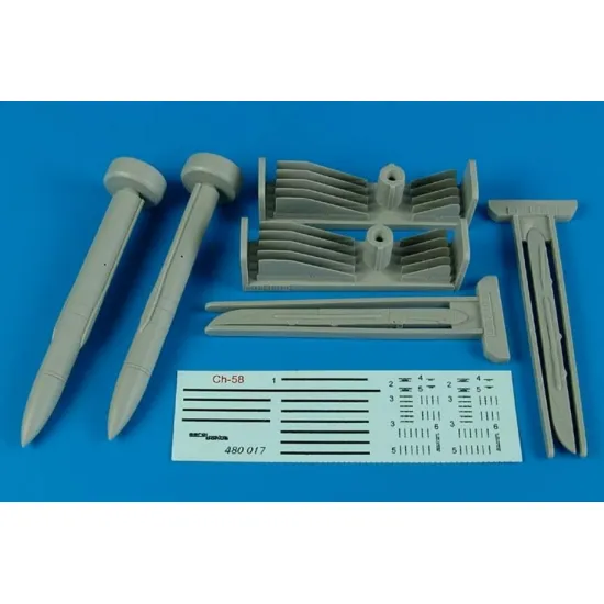 Aerobonus 480017 1/48 Ch-58 As-11 Kilter Air-to-ground Missiles Resin Kit