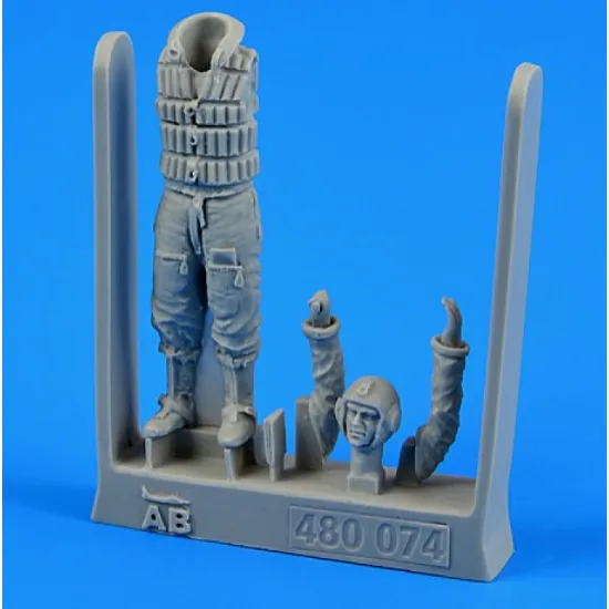 Aerobonus 480074 1/48 German Luftwaffe Pilot Wwii With Life Jacket Resin Kit