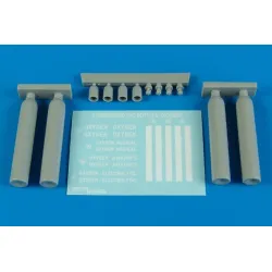 Aerobonus 480098 1/48 Dummy Resin Compressed Gas Bottles Oxygen