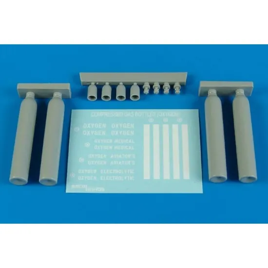 Aerobonus 480098 1/48 Dummy Resin Compressed Gas Bottles Oxygen