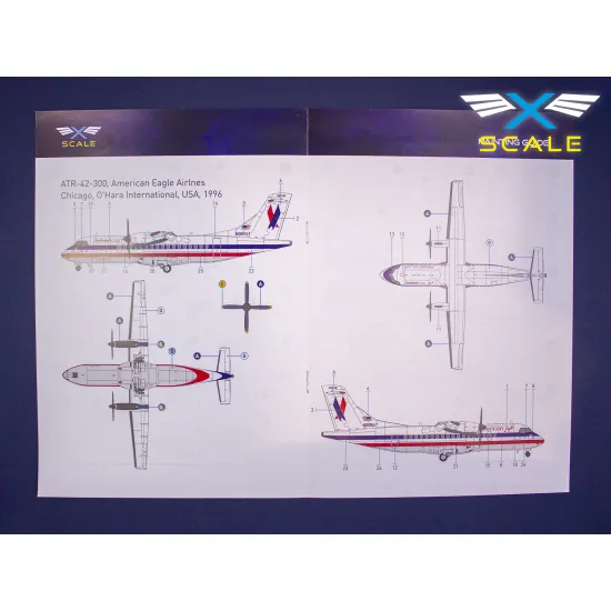 X-scale 144009 1/144 Atr-42-300 American Eagle Turboprop Regional Airliner