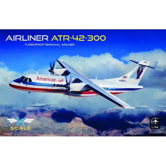 X-scale 144009 1/144 Atr-42-300 American Eagle Turboprop Regional Airliner