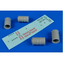 Aerobonus 480137 1/48 Us 55 Gallon Barrels Empty Resin Kit