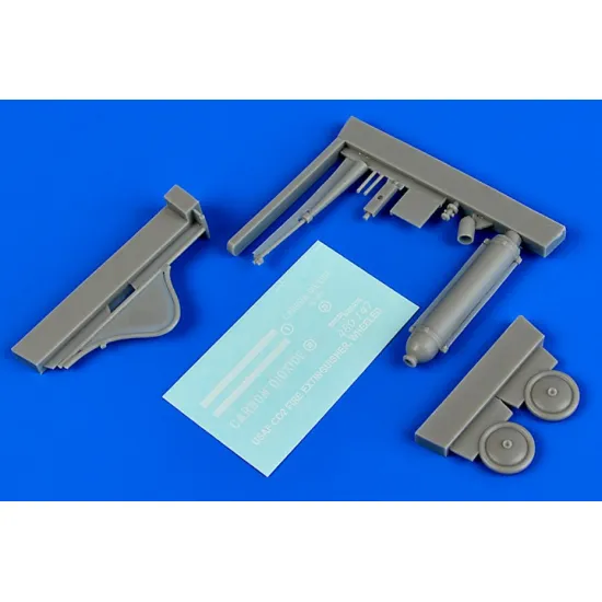 Aerobonus 480147 1/48 Usaf Flightline 50 Lb. Co2 Extinguisher - Wheeled