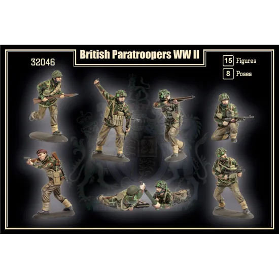Mars Figures 32046 1/32 British Paratroopers Ww Ii 8 Figures In 15 Poses