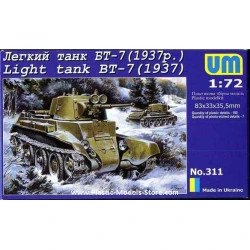 BT-7 Soviet Light Tank M.1937 Red Army WWII 1/72 UM 311