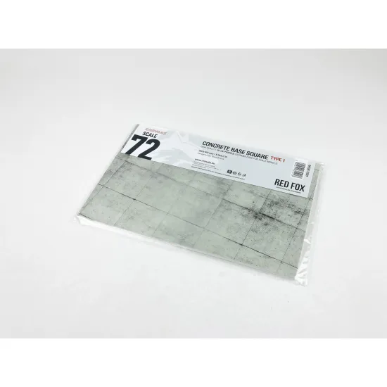 Red Fox Db-72009 1/72 3d Diorama Base Concrete Base Square Type 1 250x160mm