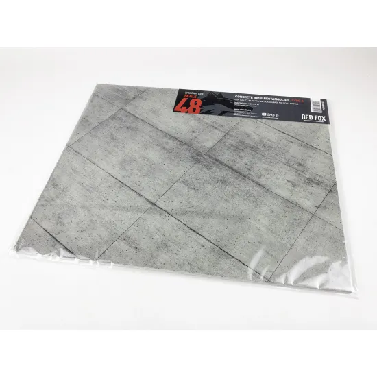 Red Fox Db-48014 1/48 3d Diorama Base Concrete Base Rectangular Type 4 380x320mm