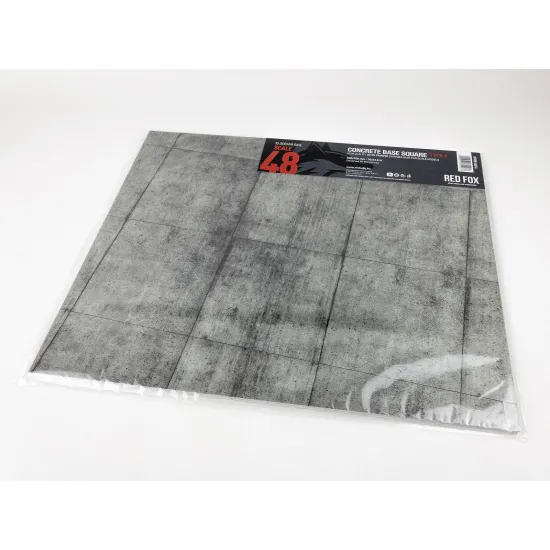 Red Fox Db-48016 1/48 3d Diorama Base Concrete Base Square Type 4 380x320mm