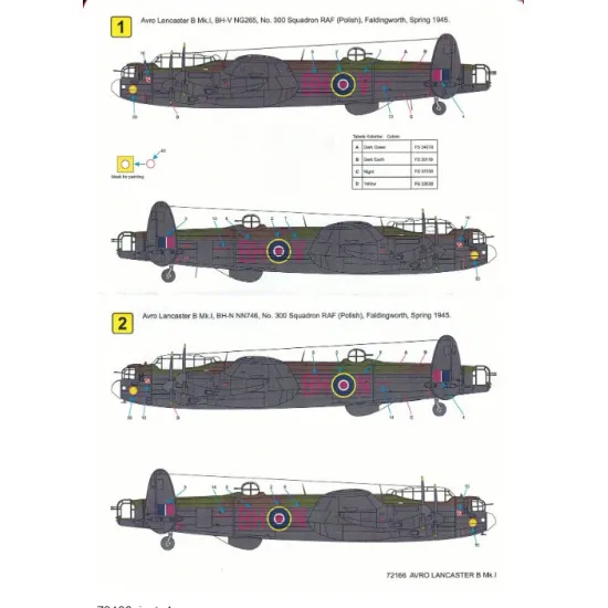 Techmod 72166 1/72 Avro Lancaster B Mk I Decal For Aircraft