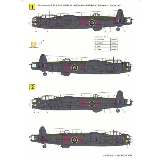 Techmod 48824 1/48 Avro Lancaster B Mk I Decal For Aircraft