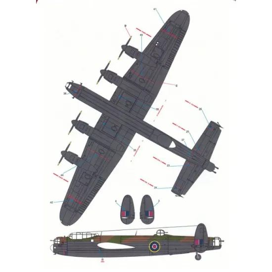 Techmod 48824 1/48 Avro Lancaster B Mk I Decal For Aircraft